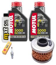 Kit d'inspection 2L 10W-40 + filtre à huile + 1x bougie pour Peugeot Elystar Jet-Force Kompressor 125 / 150 ccm