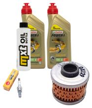 Inspektionspaket 2L 10W-40 + Ölfilter + 1x Zündkerze für Peugeot Elystar Jet-Force Kompressor 125 / 150 ccm