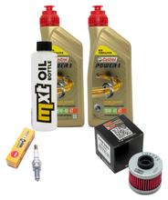 Inspektionspaket 2L 10W-40 + Ölfilter + 1x Zündkerze für Peugeot Elystar Jet-Force Kompressor 125 / 150 ccm