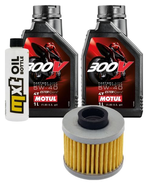 Inspektionspaket 2L 5W-40 + Ölfilter + 1x Zündkerze für Peugeot Geopolis Satelis 125 ccm