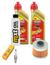 Paquete de inspección 2L 5W-40 + filtro de aceite + 1x bujía para Peugeot Geopolis Satelis 125 ccm