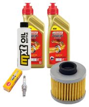 Inspektionspaket 2L 5W-40 + Ölfilter + 1x Zündkerze für Peugeot Geopolis Satelis 125 ccm