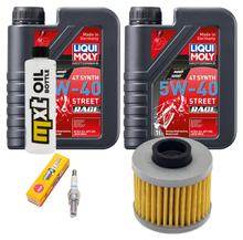 Inspection package 2L 5W-40 + oil filter + 1x spark plug for Peugeot Geopolis Satelis 125 ccm