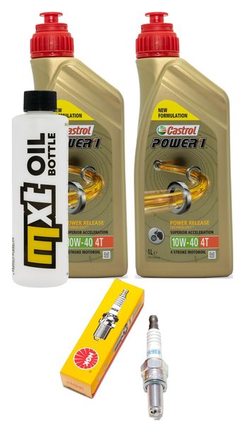 Inspektionspaket 2L 10W-40 + Ölfilter + 1x Zündkerze für Peugeot Jet-Force 125 ccm