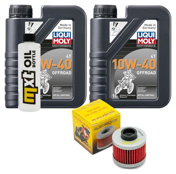 Inspection package 2L 10W-40 + oil filter + 1x spark plug for Peugeot Jet-Force 125 ccm