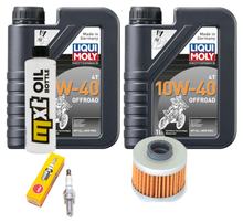 Inspection package 2L 10W-40 + oil filter + 1x spark plug for Peugeot Jet-Force 125 ccm