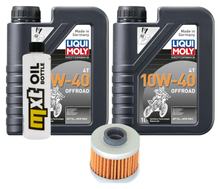 Kit d'inspection 2L 10W-40 + filtre à huile + 1x bougie pour Peugeot Jet-Force 125 ccm