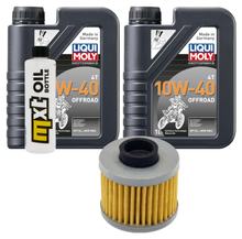 Kit d'inspection 2L 10W-40 + filtre à huile + 1x bougie pour Peugeot Jet-Force 125 ccm