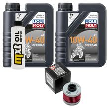 Kit d'inspection 2L 10W-40 + filtre à huile + 1x bougie pour Peugeot Jet-Force 125 ccm