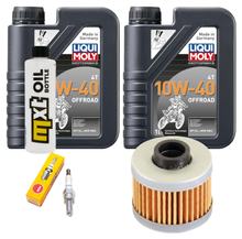 Pacchetto di ispezione 2L 10W-40 + filtro olio + 1x candela per Peugeot Jet-Force 125 ccm
