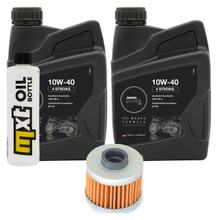 Kit d'inspection 2L 10W-40 + filtre à huile + 1x bougie pour Peugeot Jet-Force 125 ccm