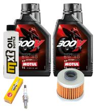 Kit d'inspection 2L 5W-40 + filtre à huile + 1x bougie pour Peugeot Satelis Kompressor 125 ccm