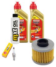 Pacchetto di ispezione 2L 5W-40 + filtro olio + 1x candela per Peugeot Satelis Kompressor 125 ccm