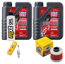 Paquete de inspección 2L 5W-40 + filtro de aceite + 1x bujía para Peugeot Satelis Kompressor 125 ccm