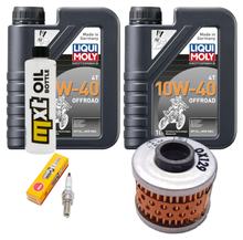 Kit d'inspection 2L 10W-40 + filtre à huile + 1x bougie pour Peugeot Elyseo 150 ccm