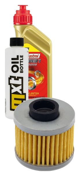 Paquete de inspección 1L 5W-40 + filtro de aceite + 1x bujía para Peugeot Citystar i 200 ccm