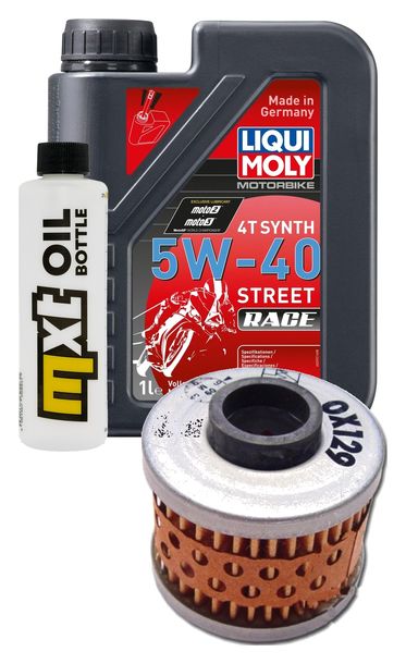Inspektionspaket 1L 5W-40 + Ölfilter + 1x Zündkerze für Peugeot Citystar i 200 ccm