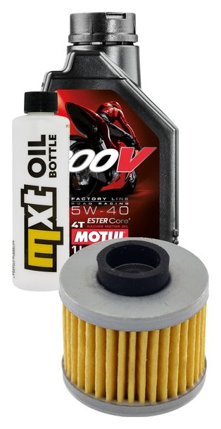 Inspektionspaket 1L 5W-40 + Ölfilter + 1x Zündkerze für Peugeot Citystar i 200 ccm