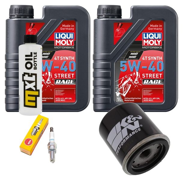 Paquete de inspección 2L 5W-40 + filtro de aceite + 1x bujía para Peugeot Satelis 250 ccm