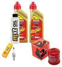 Paquete de inspección 2L 5W-40 + filtro de aceite + 1x bujía para Peugeot Satelis 250 ccm