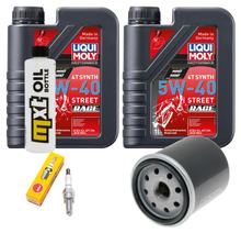 Kit d'inspection 2L 5W-40 + filtre à huile + 1x bougie pour Peugeot Satelis 250 ccm