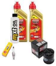 Paquete de inspección 2L 5W-40 + filtro de aceite + 1x bujía para Peugeot Satelis 250 ccm