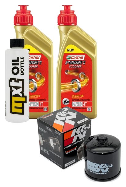 Inspektionspaket 2L 5W-40 + Ölfilter + 1x Zündkerze für Peugeot Metropolis 400 ccm