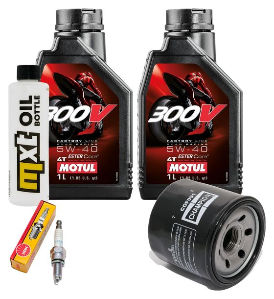 Paquete de inspección 2L 5W-40 + filtro de aceite + 1x bujía para Peugeot Metropolis 400 ccm