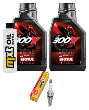 Kit d'inspection 2L 5W-40 + filtre à huile + 1x bougie pour Peugeot Metropolis 400 ccm