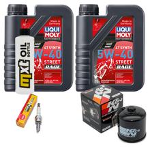 Paquete de inspección 2L 5W-40 + filtro de aceite + 1x bujía para Peugeot Metropolis 400 ccm