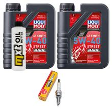 Kit d'inspection 2L 5W-40 + filtre à huile + 1x bougie pour Peugeot Metropolis 400 ccm