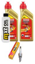 Paquete de inspección 2L 5W-40 + filtro de aceite + 1x bujía para Peugeot Metropolis 400 ccm