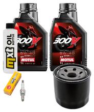 Pacchetto di ispezione 2L 5W-40 + filtro olio + 1x candela per Peugeot Satelis, Piaggio X9 400 / 500 ccm Anno 2001