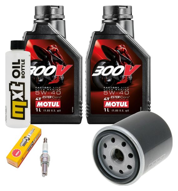 Inspektionspaket 2L 5W-40 + Ölfilter + 1x Zündkerze für Piaggio X7 Beverly RST 4V i.e. Carnaby, Vespa GTV 125 ccm