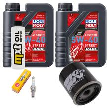 Kit d'inspection 2L 5W-40 + filtre à huile + 1x bougie pour Piaggio X7 Beverly RST 4V i.e. Carnaby, Vespa GTV 125 ccm