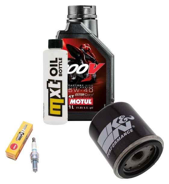 Pacchetto di ispezione 1L 5W-40 + filtro olio + 1x candela per Piaggio Fly 125 ccm