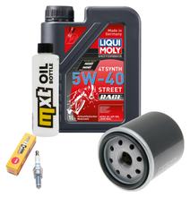 Inspektionspaket 1L 5W-40 + Ölfilter + 1x Zündkerze für Piaggio Fly 125 ccm