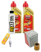 Kit d'inspection 2L 5W-40 + filtre à huile + 1x bougie pour Piaggio Liberty 125 ccm Année 1997