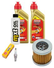 Inspektionspaket 2L 5W-40 + Ölfilter + 1x Zündkerze für Piaggio Hexagon LX 4 125 ccm