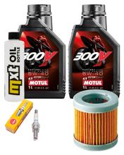 Inspektionspaket 2L 5W-40 + Ölfilter + 1x Zündkerze für Piaggio Hexagon LX 4 125 ccm