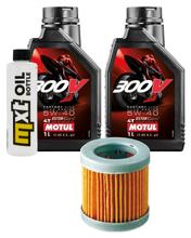 Inspektionspaket 2L 5W-40 + Ölfilter + 1x Zündkerze für Piaggio Hexagon LX 4 125 ccm
