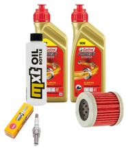 Inspektionspaket 2L 5W-40 + Ölfilter + 1x Zündkerze für Piaggio Hexagon LX 4 125 ccm