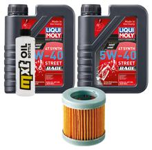 Paquete de inspección 2L 5W-40 + filtro de aceite + 1x bujía para Piaggio Hexagon LX 4 125 ccm