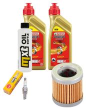 Inspektionspaket 2L 5W-40 + Ölfilter + 1x Zündkerze für Piaggio Hexagon LX 4 125 ccm