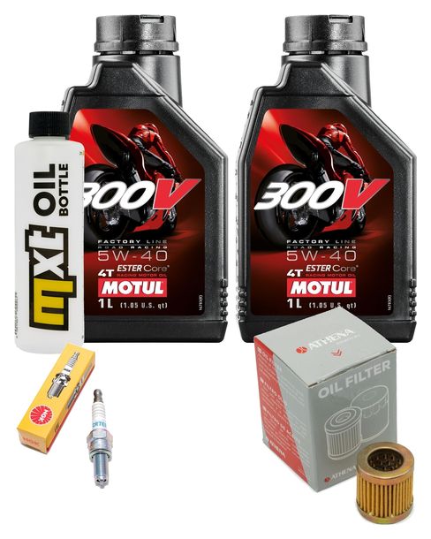 Inspection package 2L 5W-40 + oil filter + 1x spark plug for Piaggio Liberty RST 125 ccm