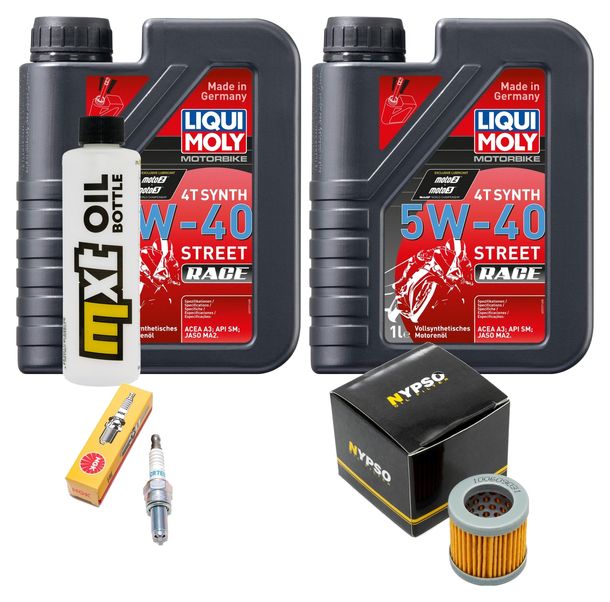 Inspektionspaket 2L 5W-40 + Ölfilter + 1x Zündkerze für Piaggio Liberty RST 125 ccm