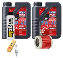 Inspectiepakket 2L 5W-40 + Oliefilter + 1x Bougie voor Piaggio Liberty RST 125 cc