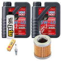 Paquete de inspección 2L 5W-40 + filtro de aceite + 1x bujía para Piaggio Liberty RST 125 ccm