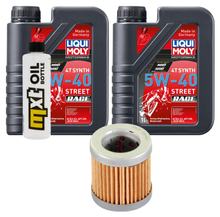 Paquete de inspección 2L 5W-40 + filtro de aceite + 1x bujía para Piaggio Liberty RST 125 ccm