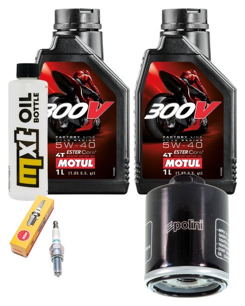 Paquete de inspección 2L 5W-40 + filtro de aceite + 1x bujía para Piaggio Liberty 2V 125 ccm
